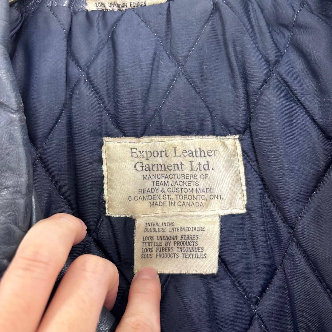 マコス カナダ製 オールレザー ワッペン スタジャン アワードジャケット