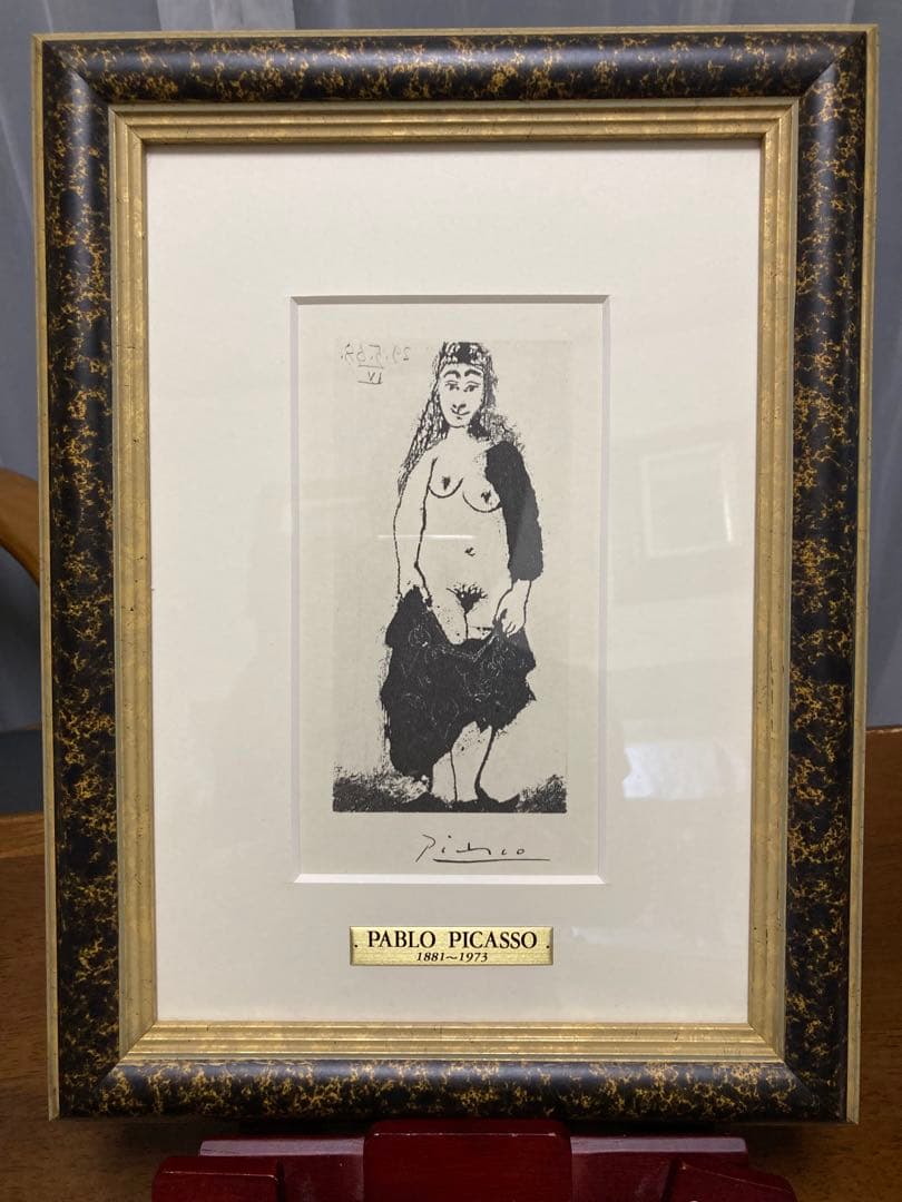 版画 リトグラフ？ パブロ.ピカソ 裸婦 復刻版 挿し箱付 - メルカリ