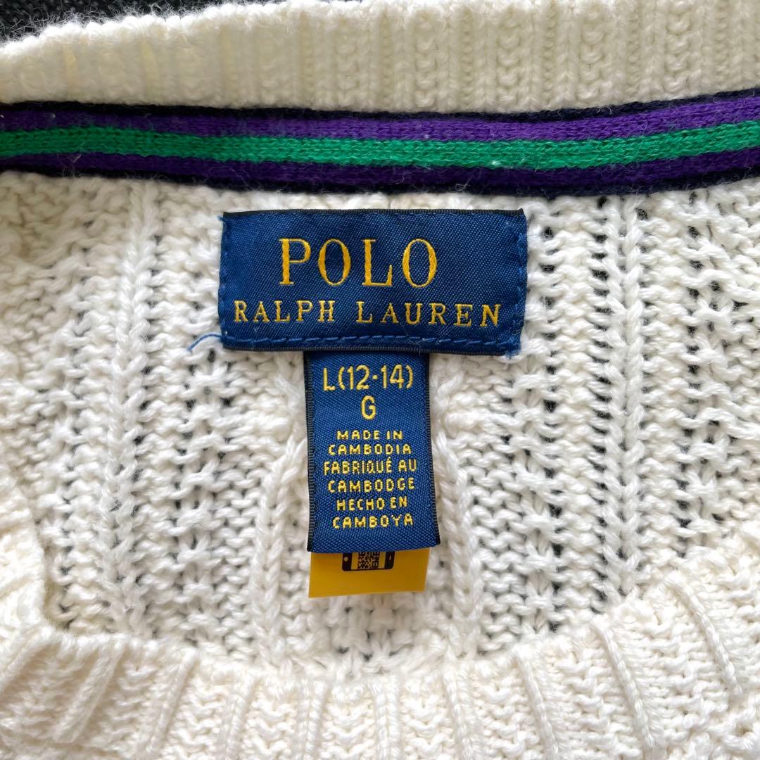 美品 ラルフローレン アランケーブルニットワンピース 24年モデル