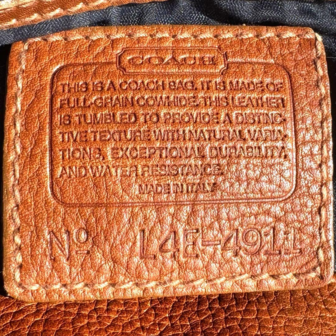 ✨希少・美品✨オールドコーチ リュック オールレザー 巾着 L4E-4911