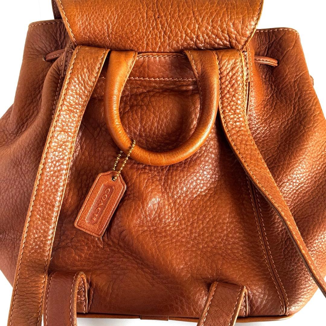 ✨希少・美品✨オールドコーチ リュック オールレザー 巾着 L4E-4911