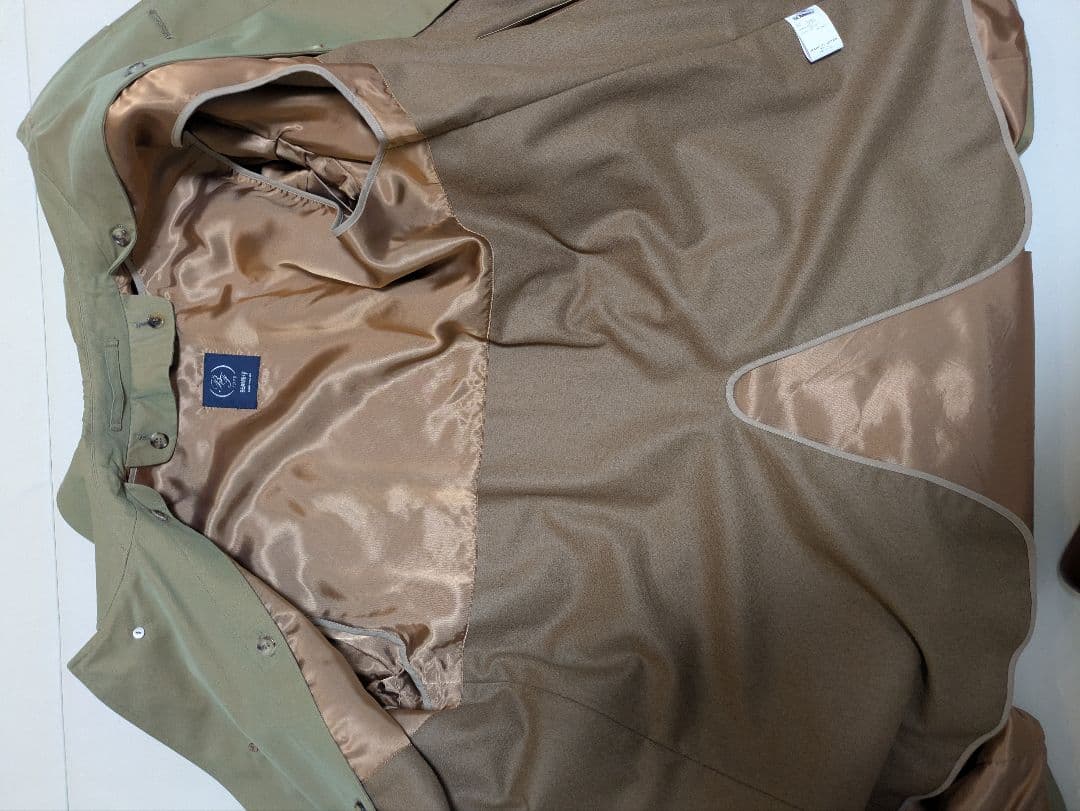 ビームスF コットン シングル ラグランスリーブ ベルテッドコート