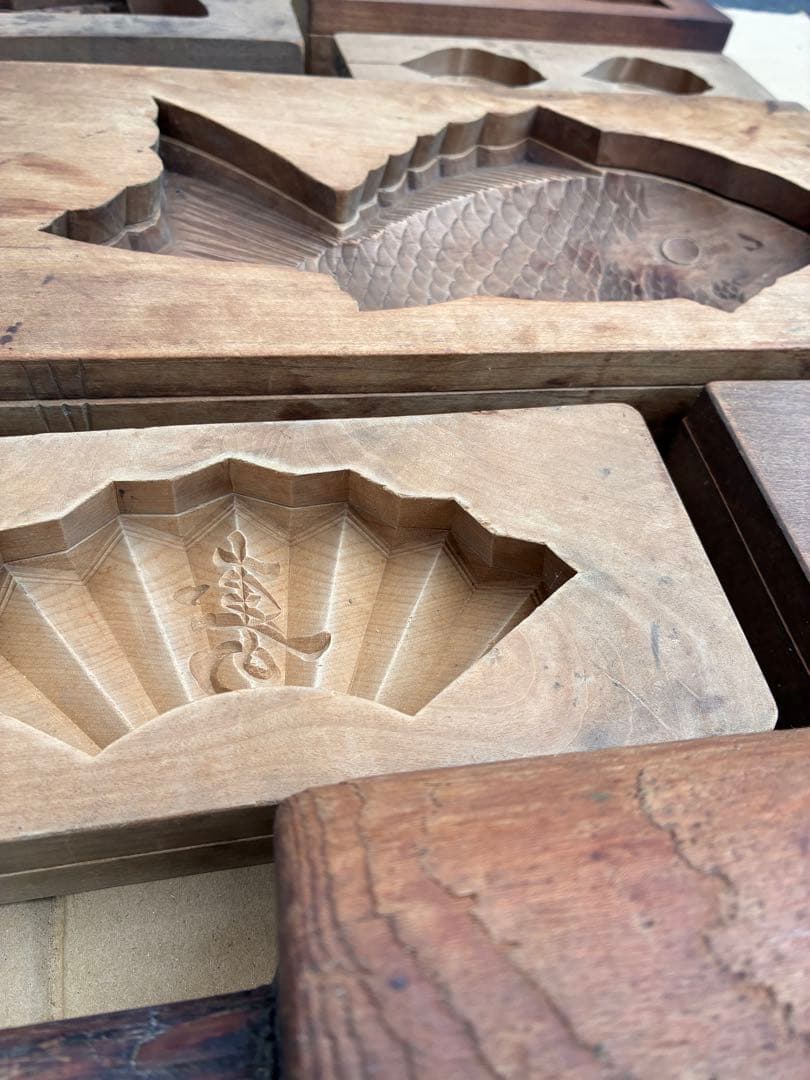 落雁 木型 和菓子 菓子型 木製 アンティーク 骨董品