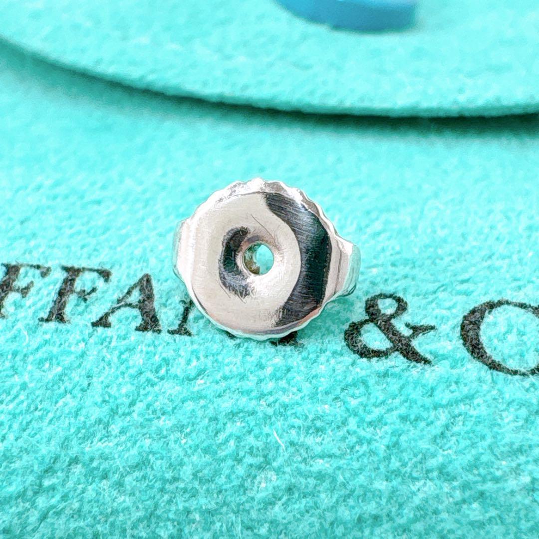 極美品レア ティファニー ラウンド ディスク ダイヤ 片耳 ピアス シルバー