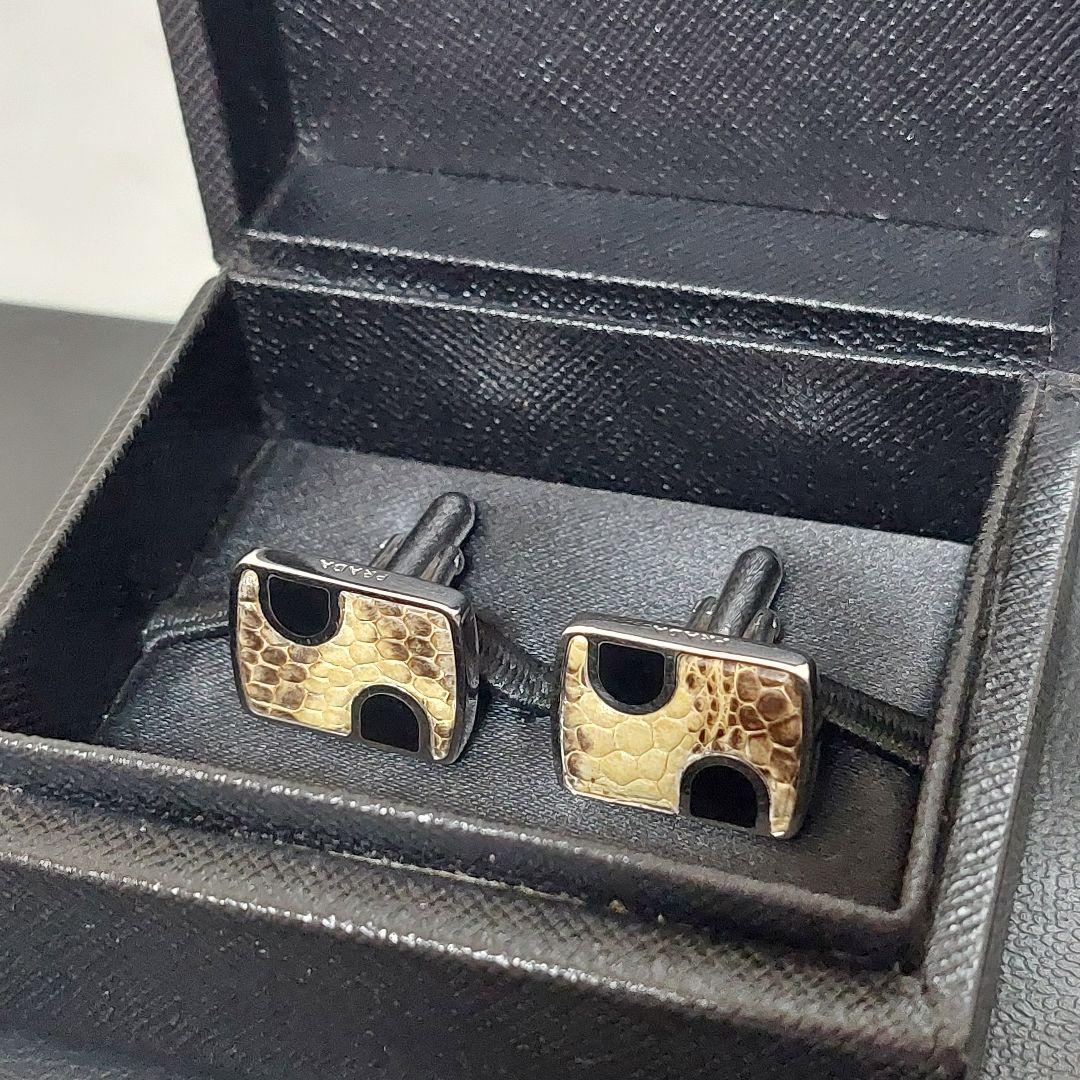 PRADA プラダ カフリンクス カフス 蛇 925刻印