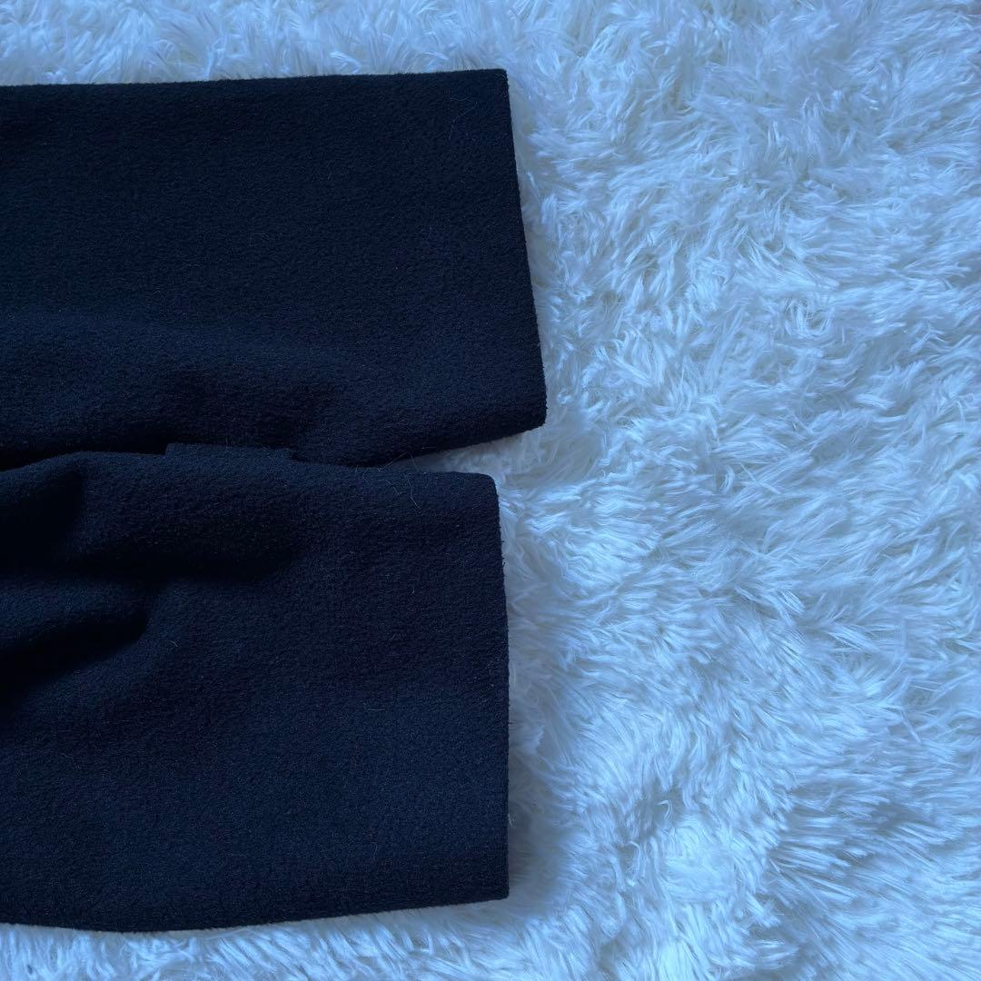 マッキントッシュフィロソフィー ステンカラーコート ウール 40 L 比翼 黒