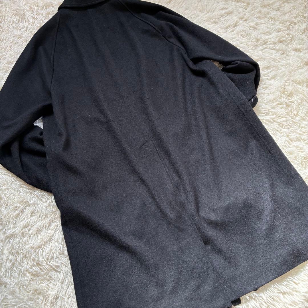 マッキントッシュフィロソフィー ステンカラーコート ウール 40 L 比翼 黒