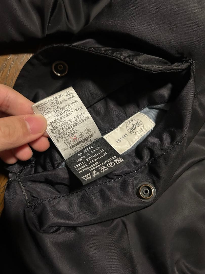 限定コラボSWAGGER×ALPHAスワッガーアルファフライトジャケットMA-1