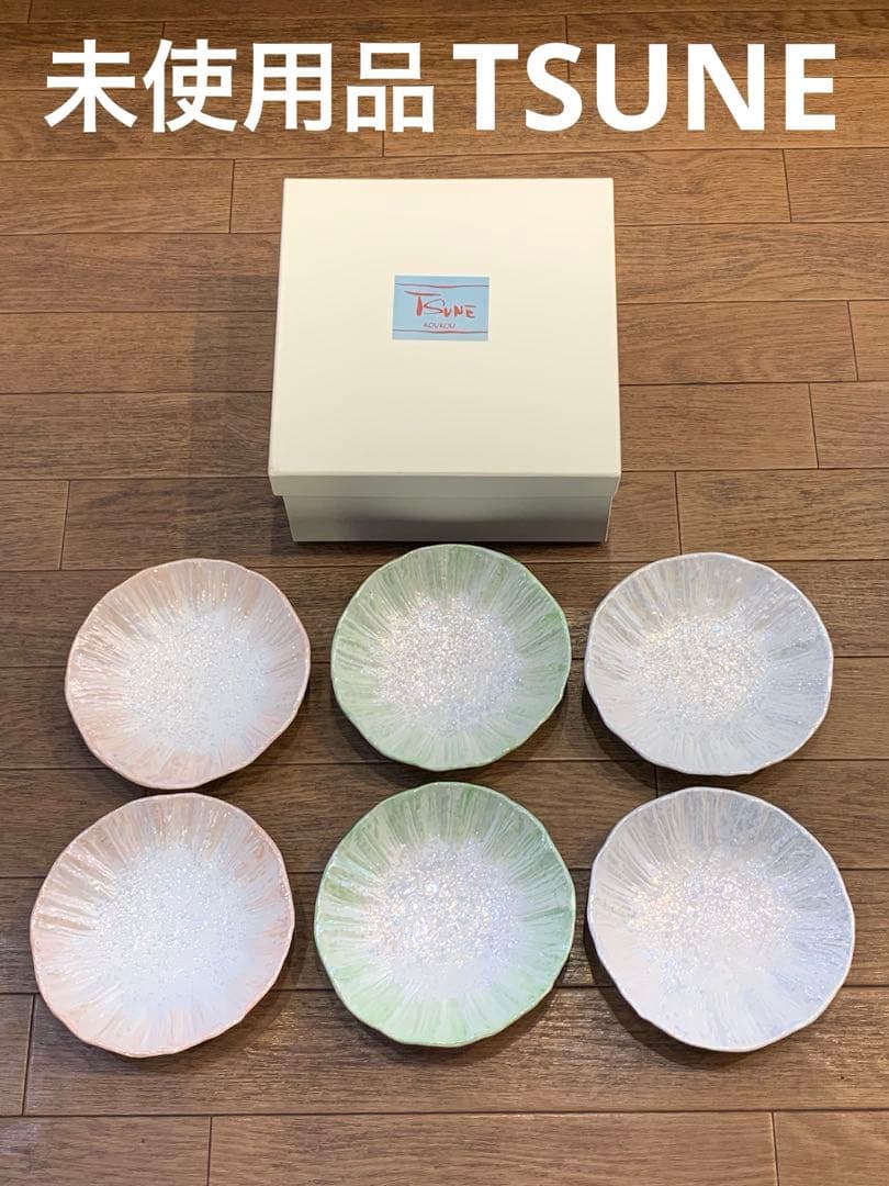 未使用品 TSUNE ツネ 時の彩り 田中恒子 器6客