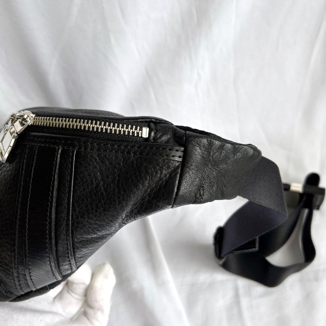【極美品】マスターピース GENTLE ジェントル ウエストバッグ レザー 黒