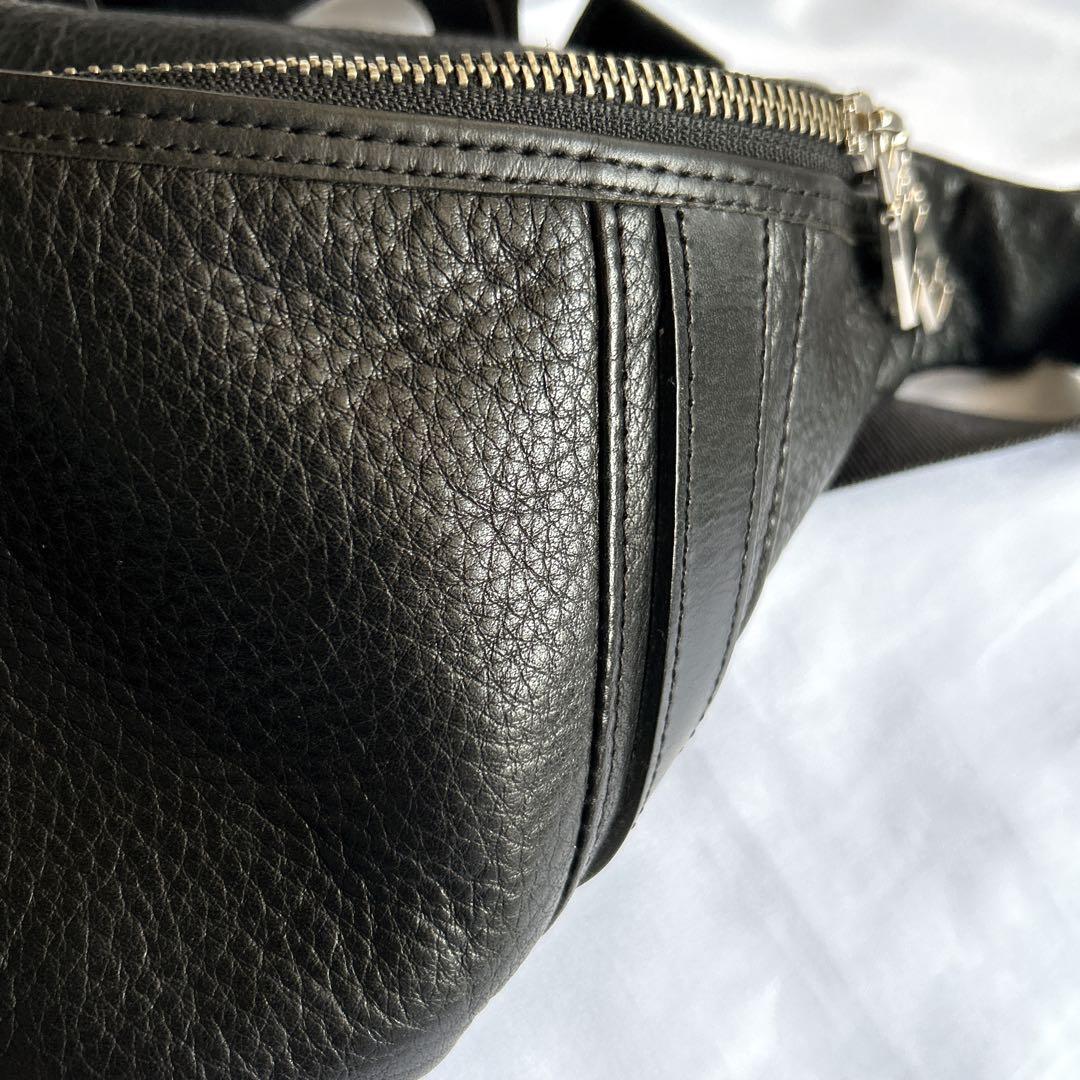 【極美品】マスターピース GENTLE ジェントル ウエストバッグ レザー 黒