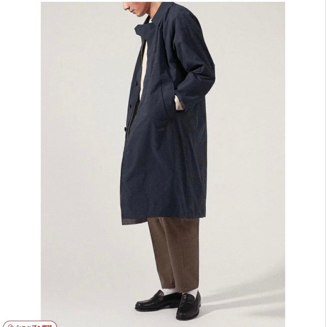 TOMORROWLAND ネイビー ステンカラーコート Mサイズ　リバーシブル