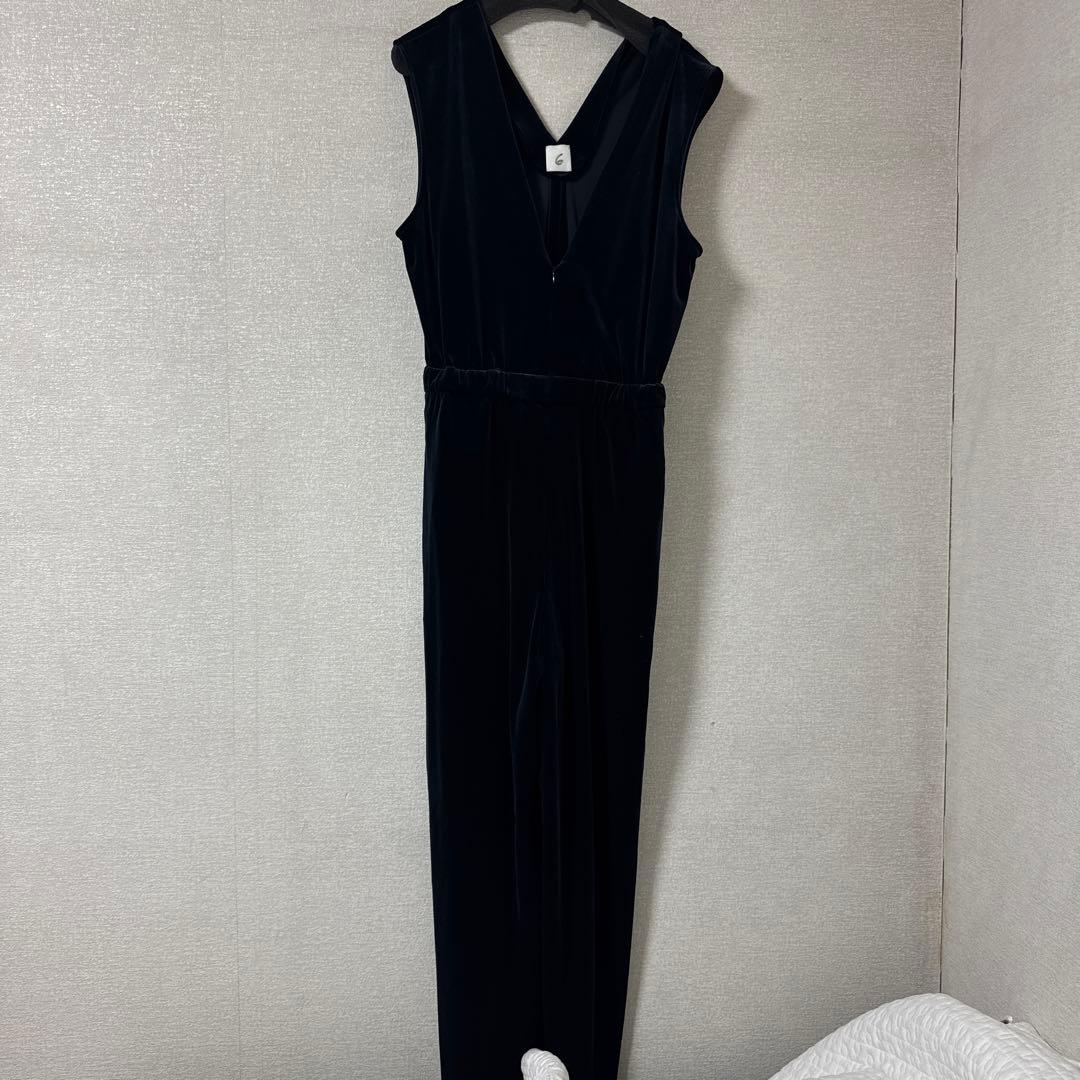 6(ROKU)＞ベロア Vネック オールインワン