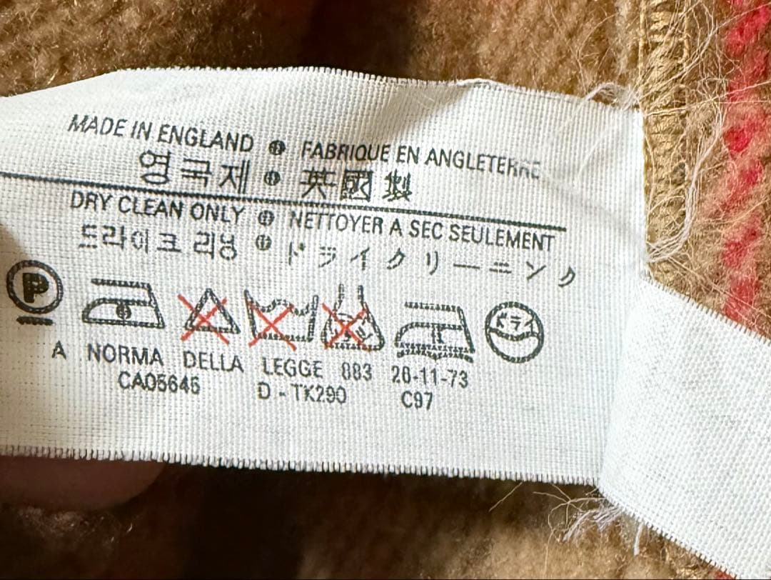 Gloverall ダッフルコート チェック柄 英国製 キャメル色Size L