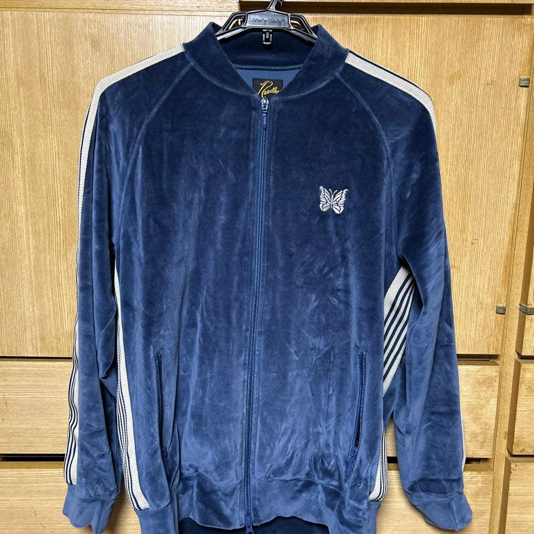 Needles ベロアジャケット ネイビー - メルカリ