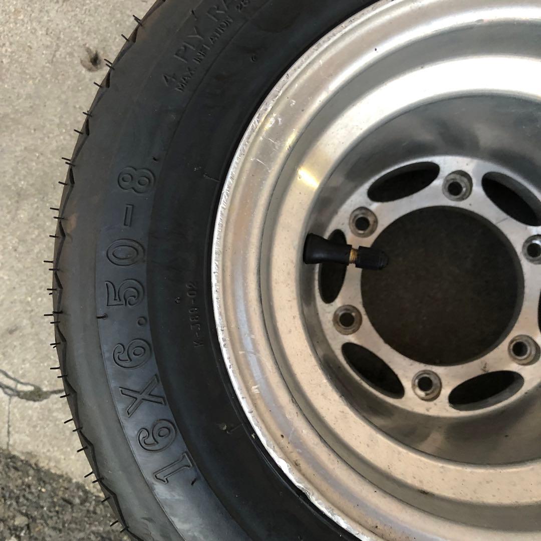 送料込み☆HONDA2サイクルジャイロ 8インチ 6穴ポン付けリア