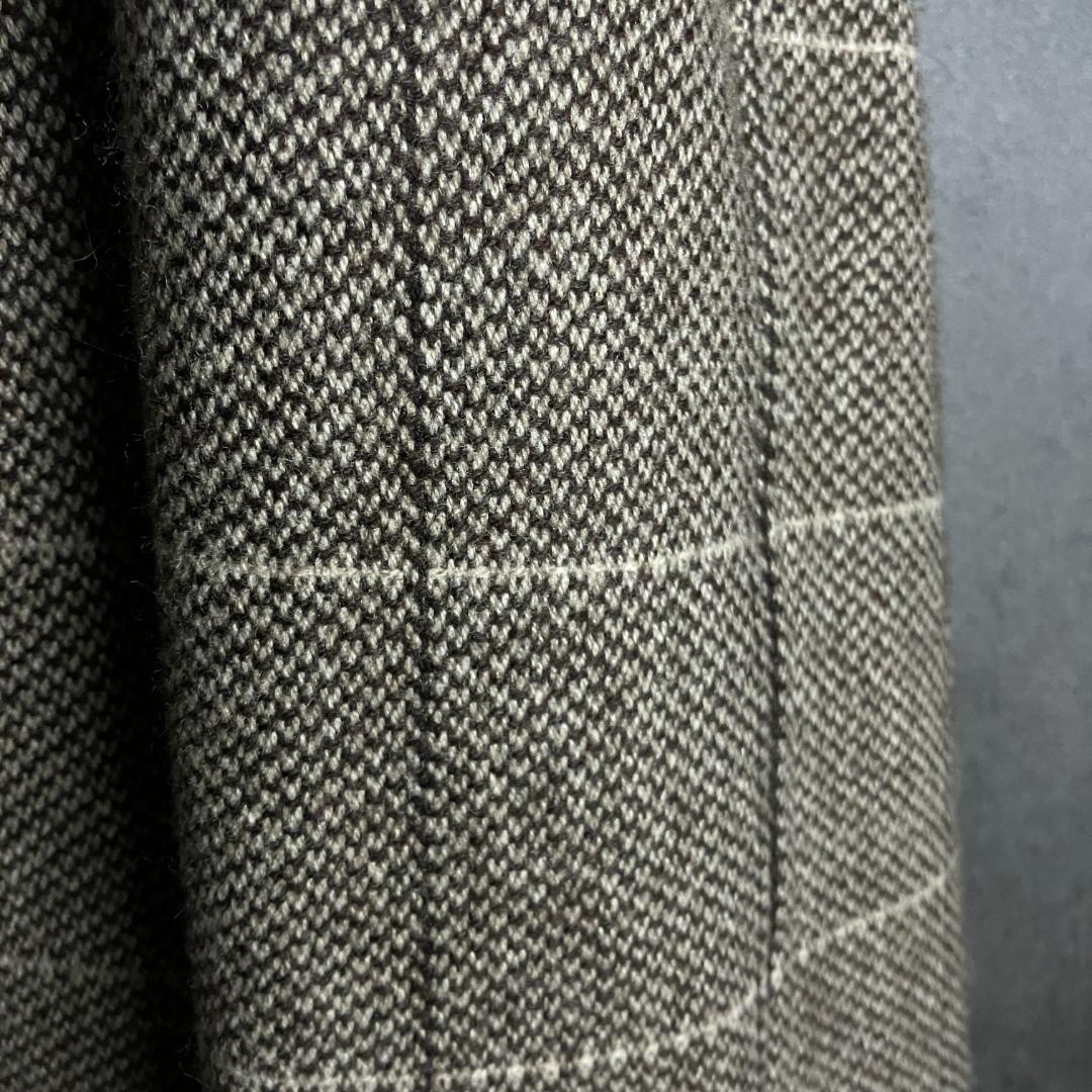 上質ツイード ロングコート ベージュ L 美品 メンズ 冬 上品