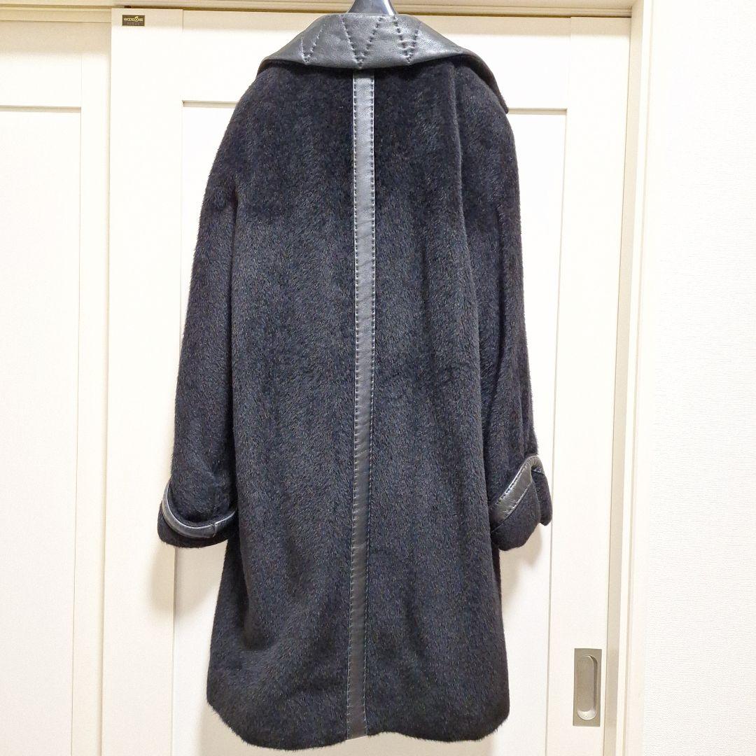 さ*お様 Max Mara　白タグ　コート　アルパカ　レザー　モコモコ