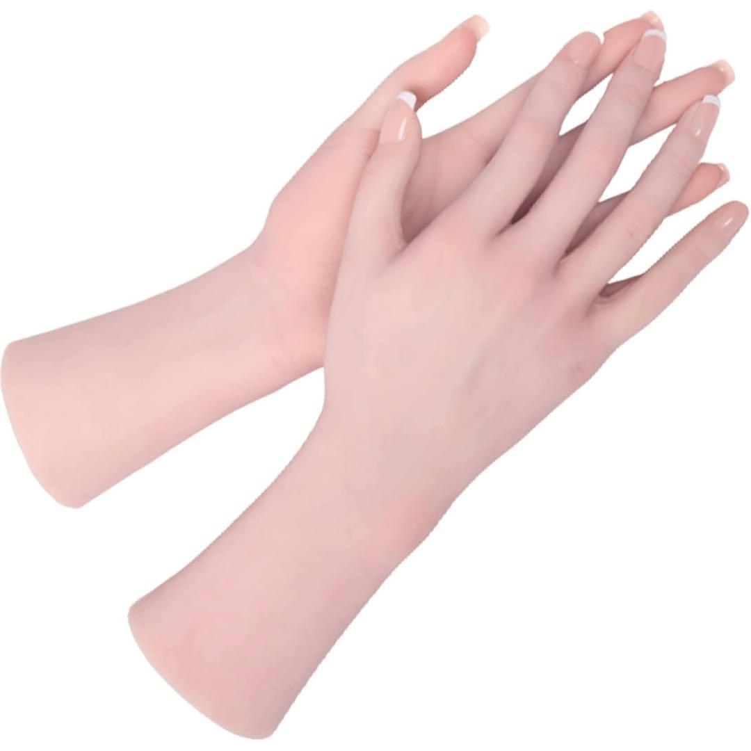 ❣️シリコン製★ハンドマネキン★ハンドトルソー★3D手模型★女性の手★ネイル付き