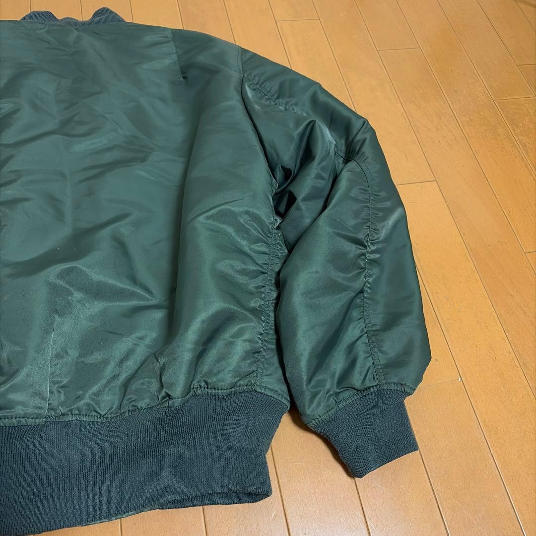 【美品】U.S. AIR FORCE MA-1 フライトジャケット　グリーン L
