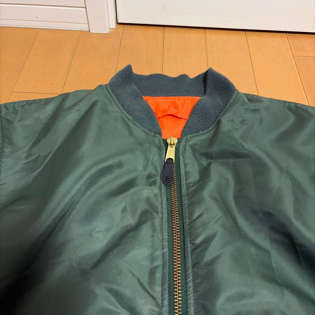 【美品】U.S. AIR FORCE MA-1 フライトジャケット　グリーン L