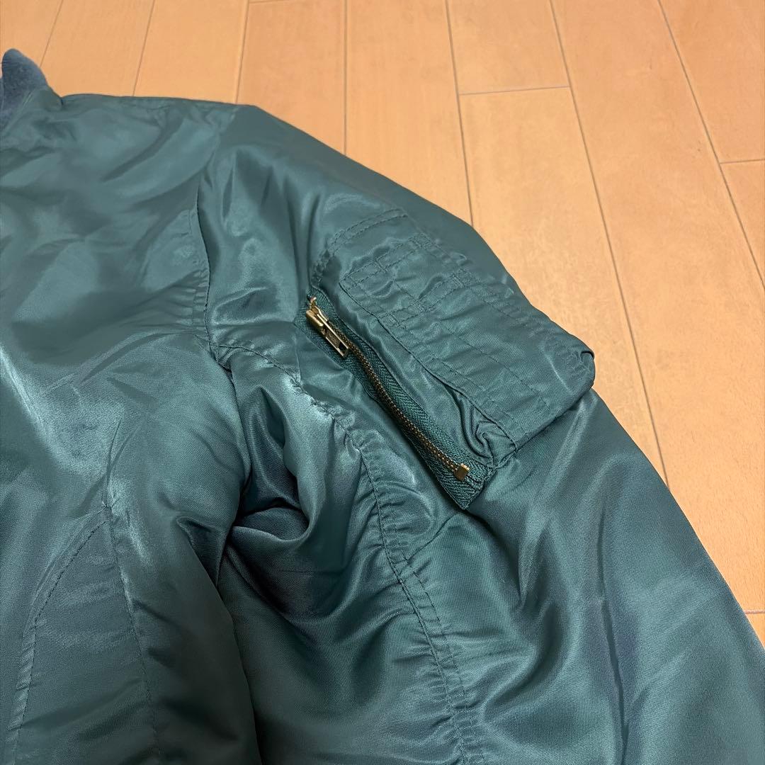【美品】U.S. AIR FORCE MA-1 フライトジャケット　グリーン L