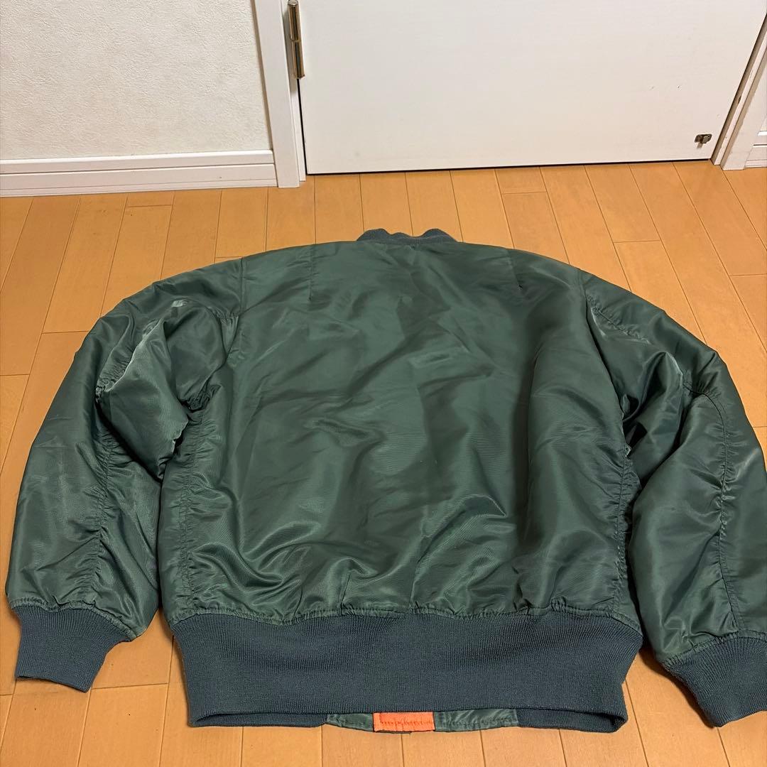 【美品】U.S. AIR FORCE MA-1 フライトジャケット　グリーン L