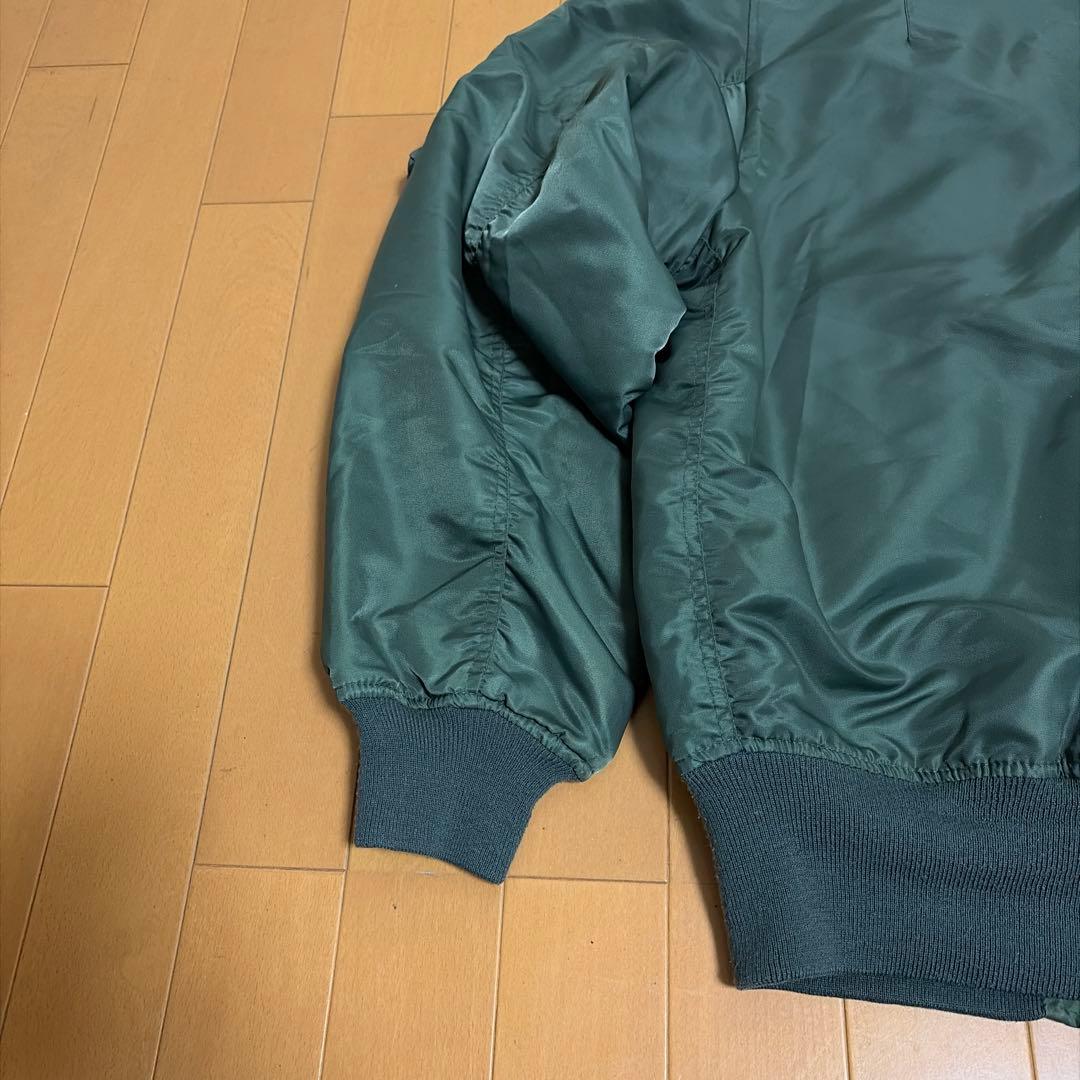 【美品】U.S. AIR FORCE MA-1 フライトジャケット　グリーン L