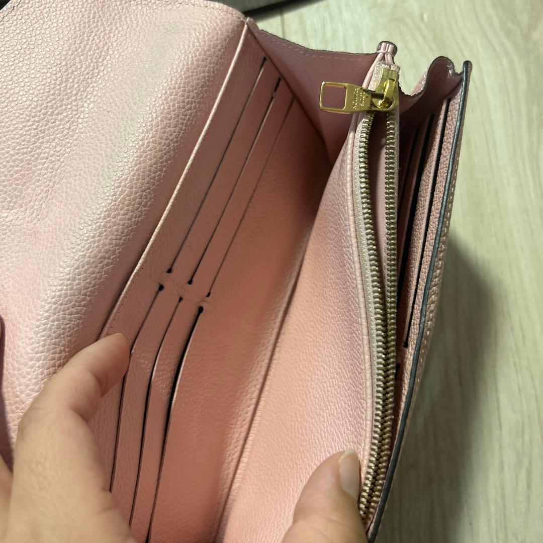 ルイヴィトン 長財布 アンプラント ポルトフォイユサラ ピンク