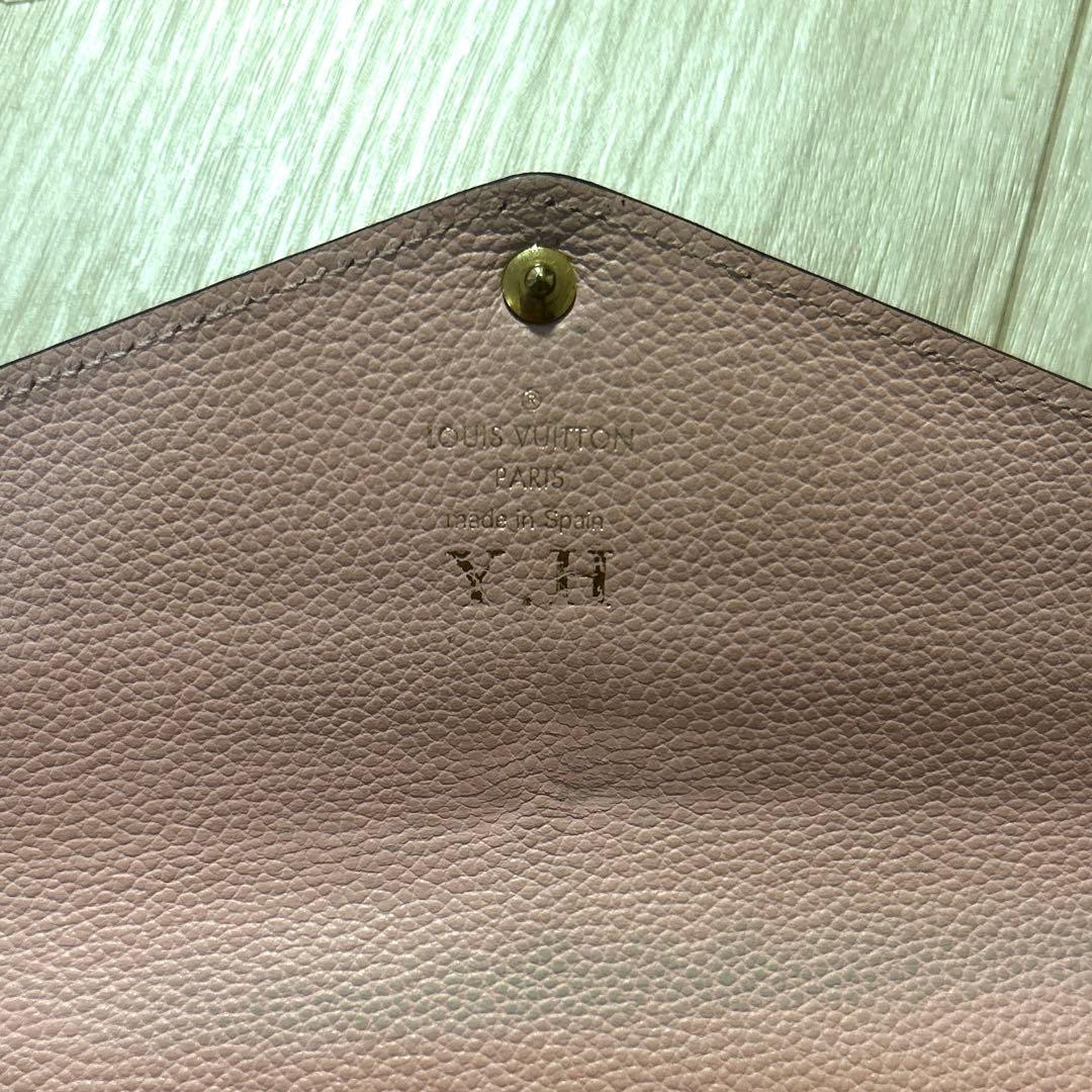 ルイヴィトン 長財布 アンプラント ポルトフォイユサラ ピンク