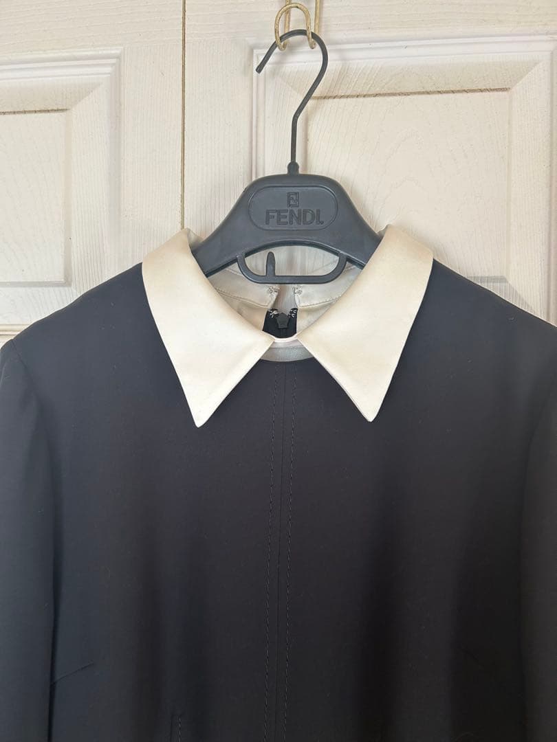 セルフォード　黒 長袖 ひざ丈ワンピース　38