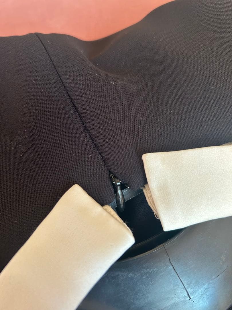 セルフォード　黒 長袖 ひざ丈ワンピース　38