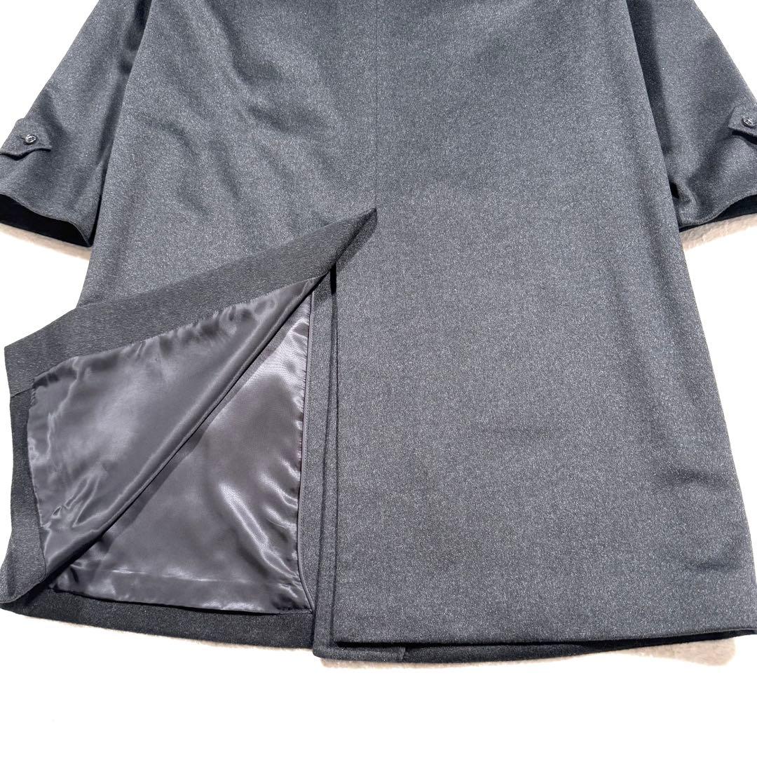 未使用級/カシミヤ100% ピエールバルマン ステンカラーコート L グレー