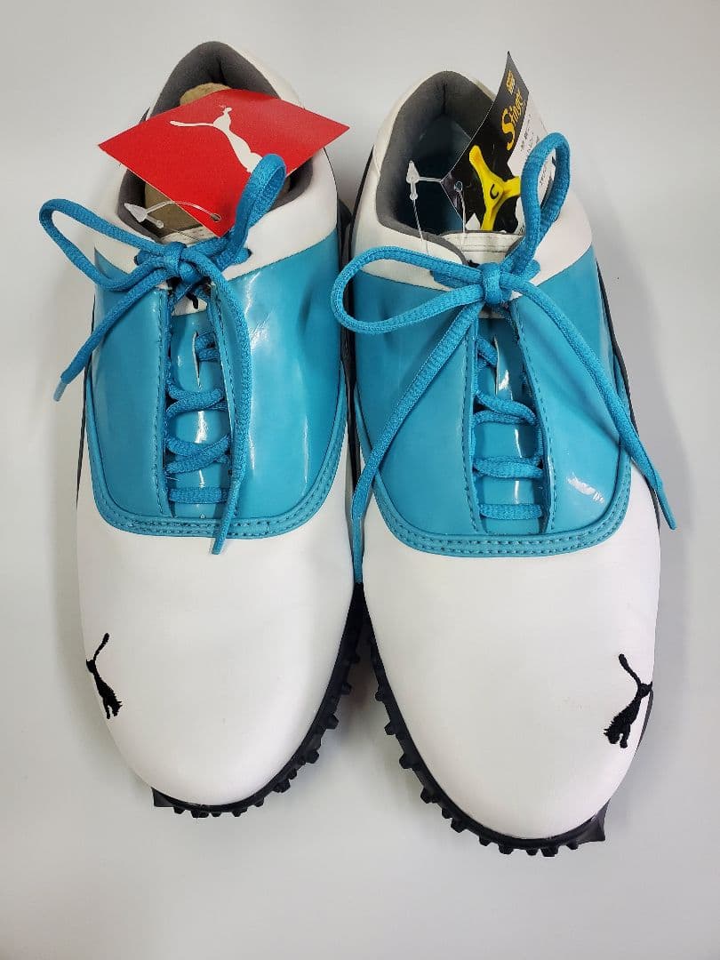 Puma Stinger ゴルフシューズ ホワイト/ターコイズ