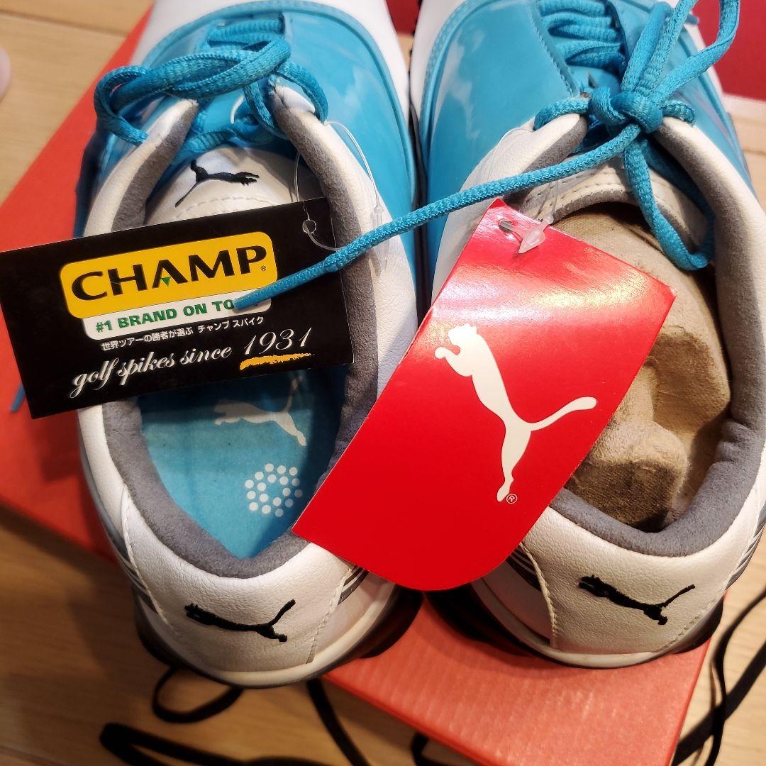 Puma Stinger ゴルフシューズ ホワイト/ターコイズ