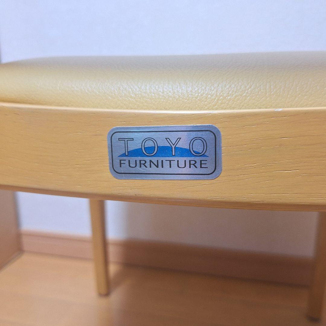 TOYO FURNITURE ダイニングチェア 2脚セット ナチュラル 木製