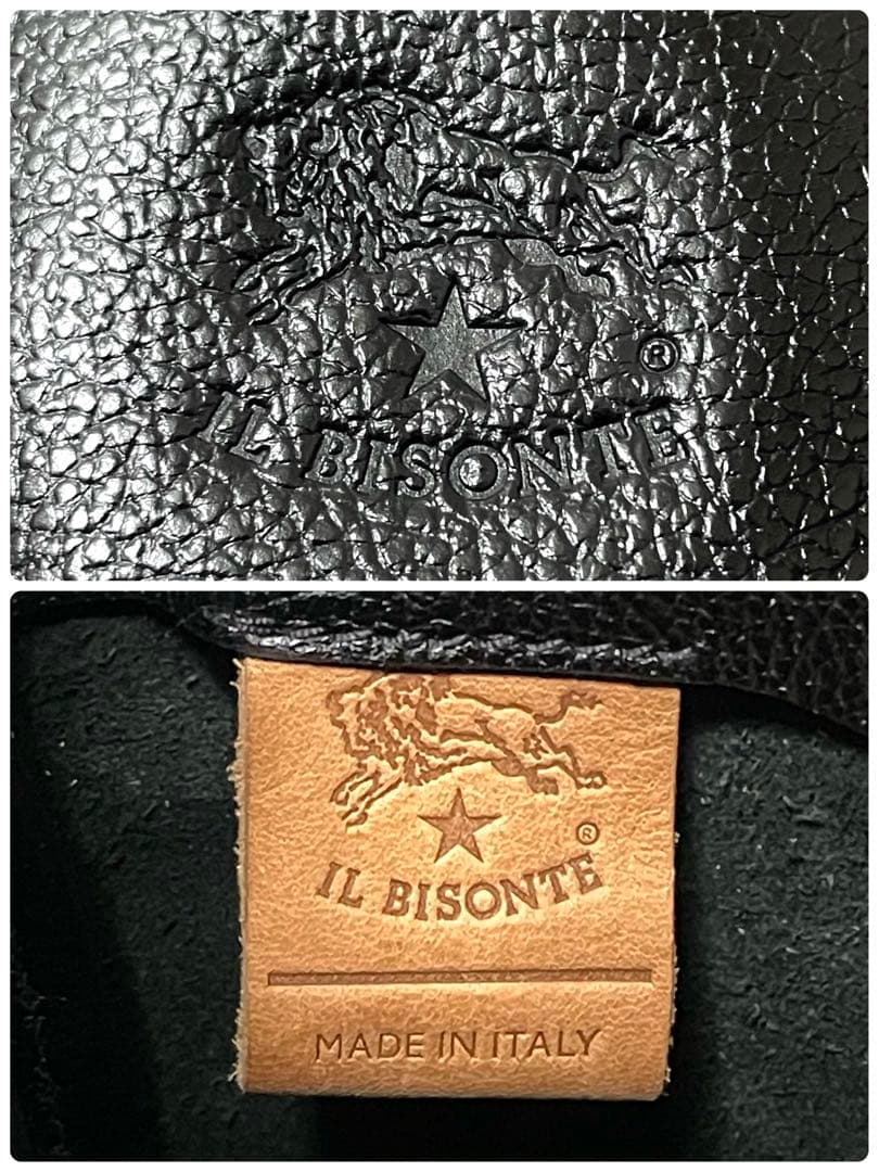 ひろみ【未使用級】IL BISONTE リュック レザー ブラック 現行