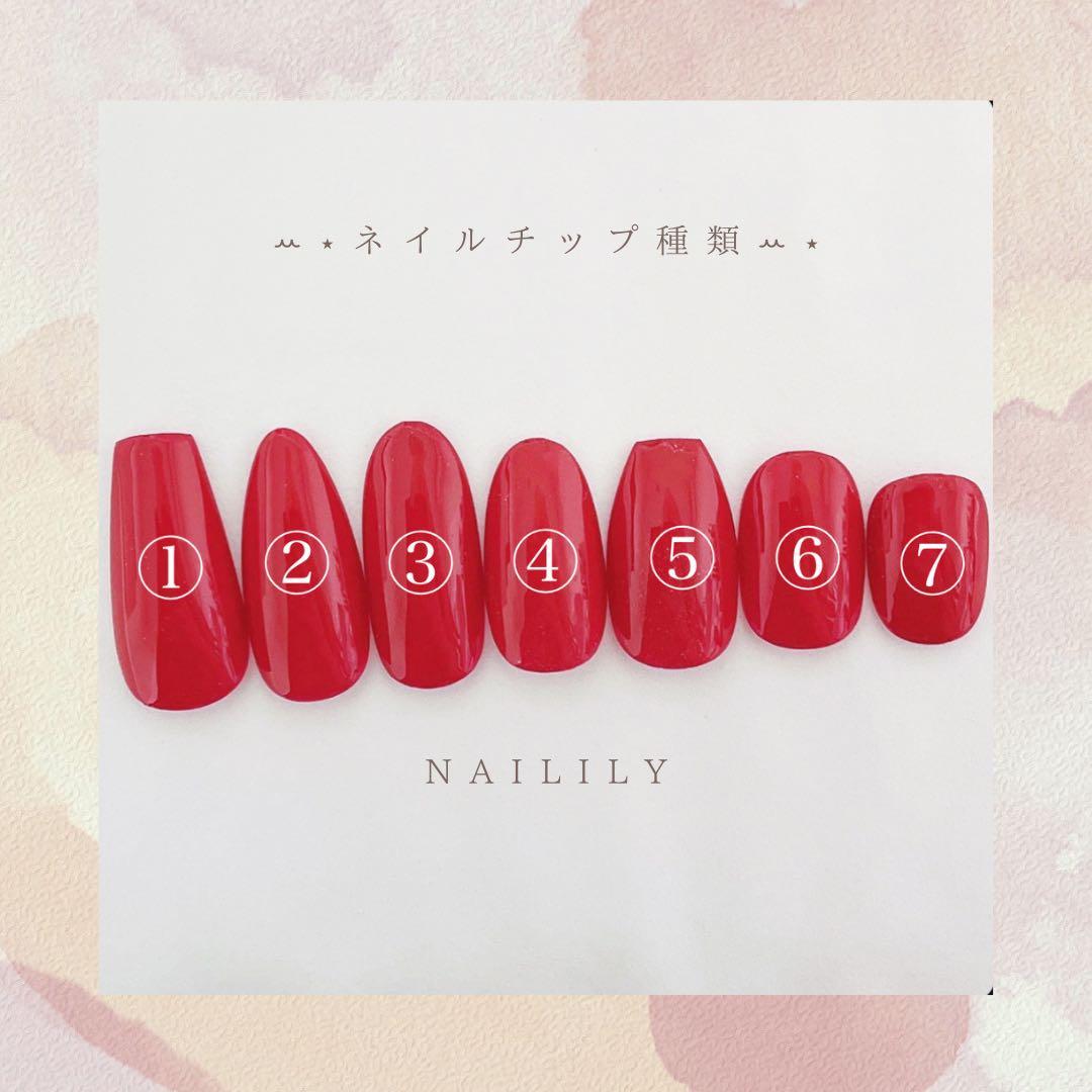 ネイルチップ チェック リボン ワンホン ガーリー 韓国 量産型