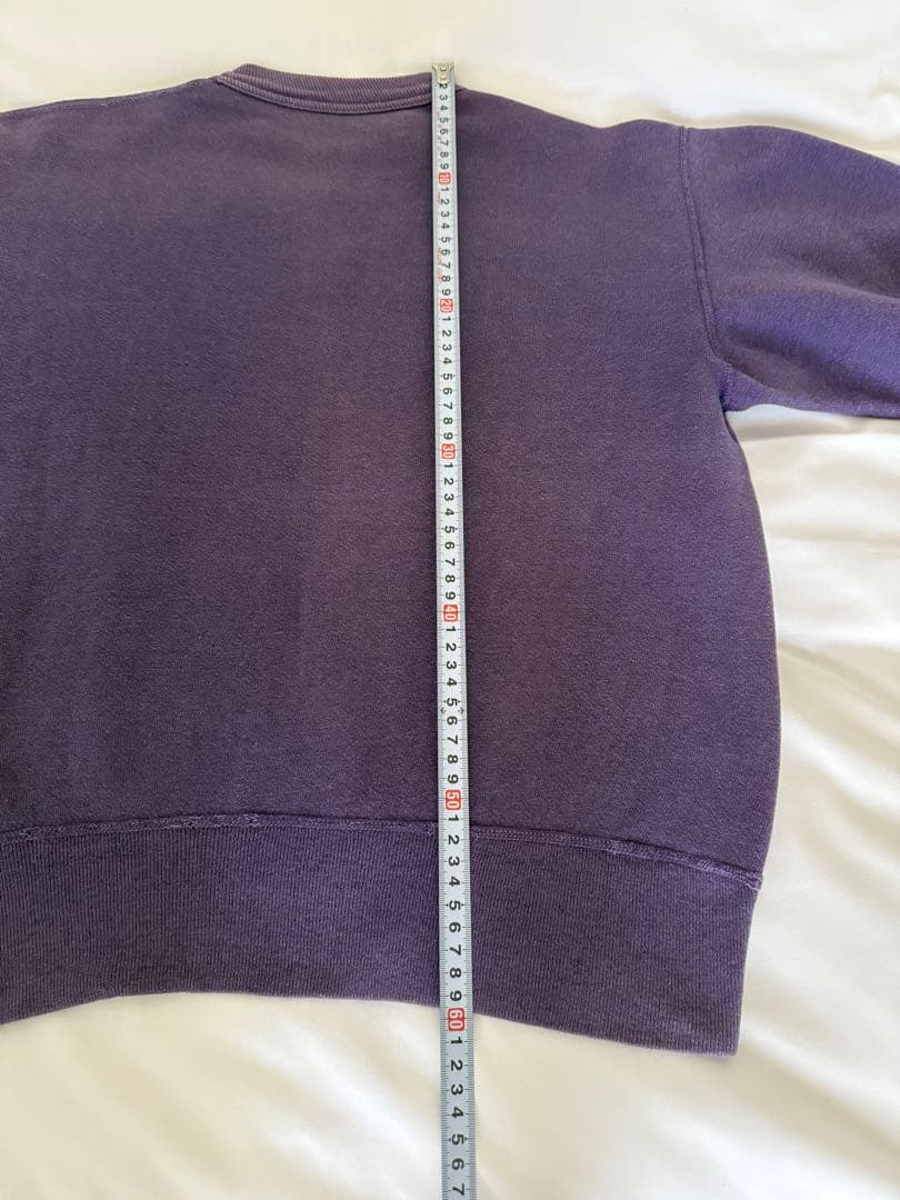 50s〜60s ヴィンテージ スウェット 前V パープル フェード ナス紺