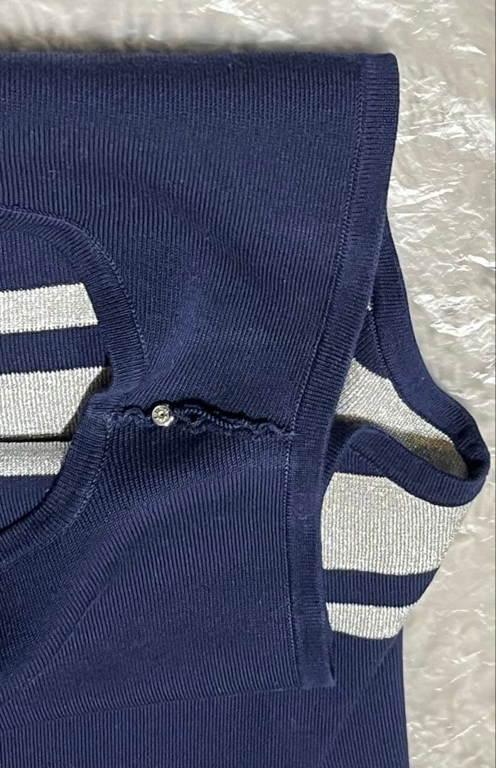 半額↓Ralph Lauren Golf ネイビー ストライプ ベストM ゴルフ