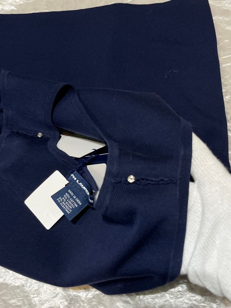 半額↓Ralph Lauren Golf ネイビー ストライプ ベストM ゴルフ