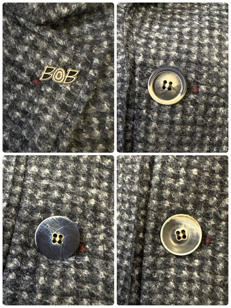 【美品】BOB ボブ イタリア製 チェスターコート ロング サイズ52 ウール混