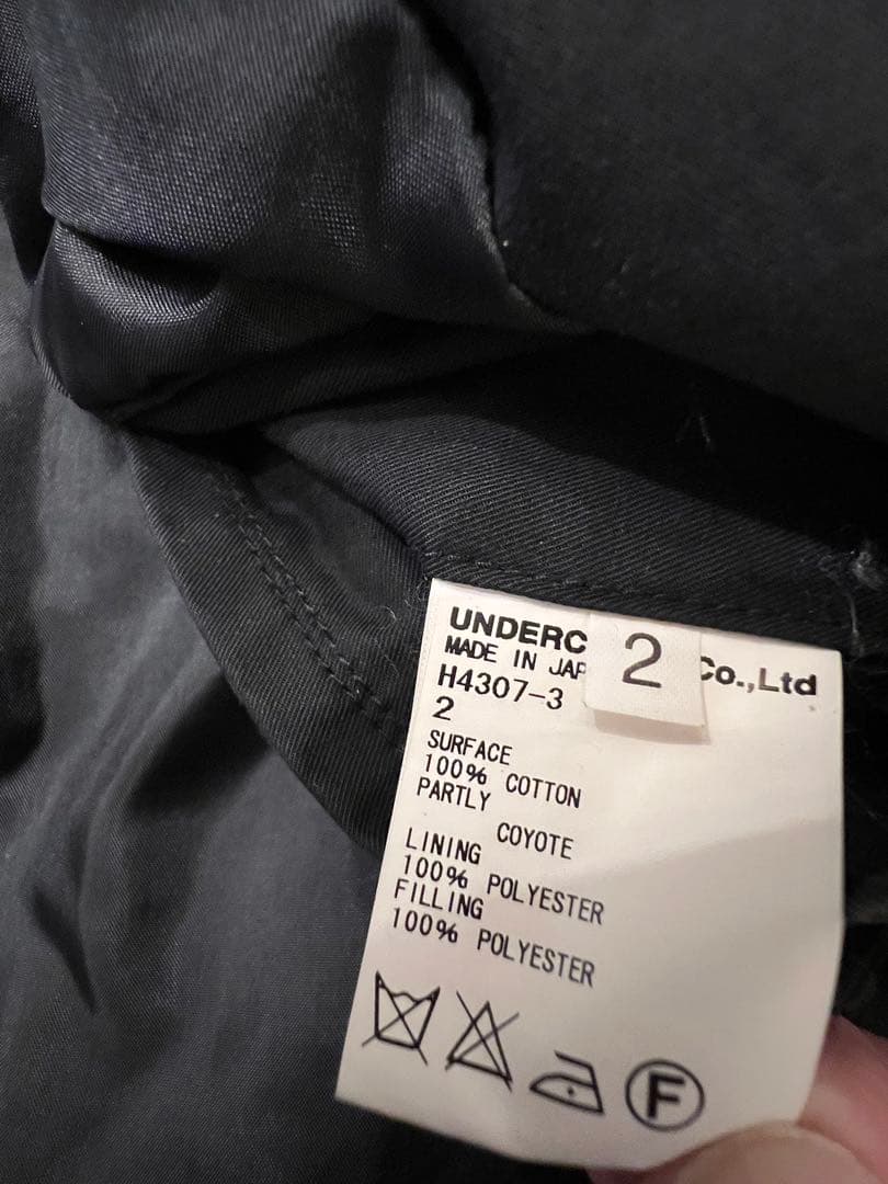 UNDERCOVERISM AS コヨーテファー付きブラックモッズコート