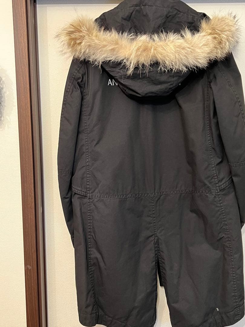 UNDERCOVERISM AS コヨーテファー付きブラックモッズコート