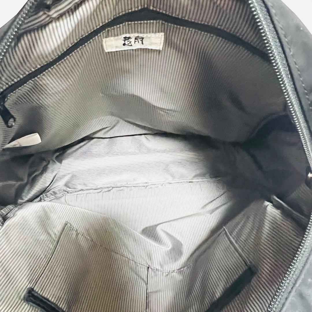 慈雨　日本製 レザー×ナイロン 2WAY リュック ハンドバッグ