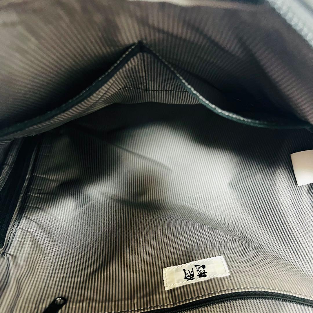 慈雨　日本製 レザー×ナイロン 2WAY リュック ハンドバッグ