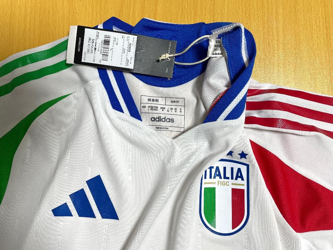 正規品 イタリア代表 24 オーセン アウェー ユニ 日本XL 定価17600円