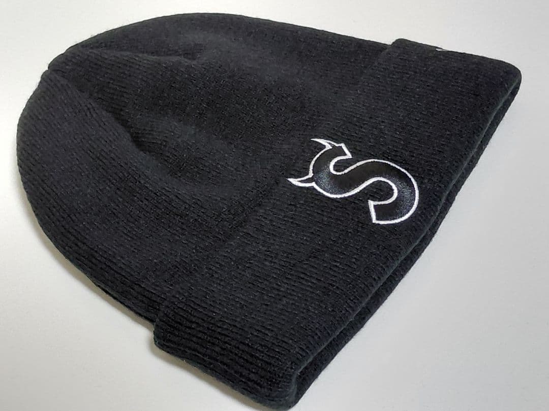 美品　Supreme　New Era　S Logo ツノ　Beanie　ブラック