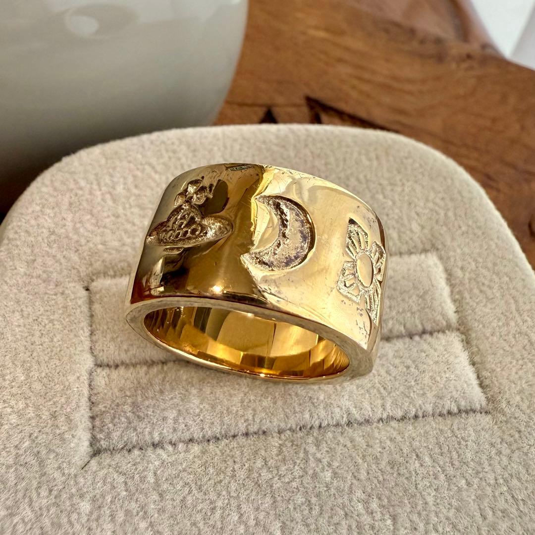 英国製初期版レアVivienneWestwoodオーブ/ウェディングリング L