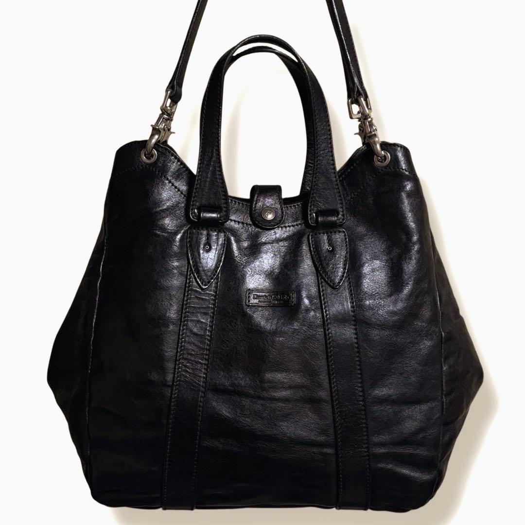 極美品✨希少 ダニエル&ボブ フィロドーロ 大容量 A4可 ショルダーバッグ 黒